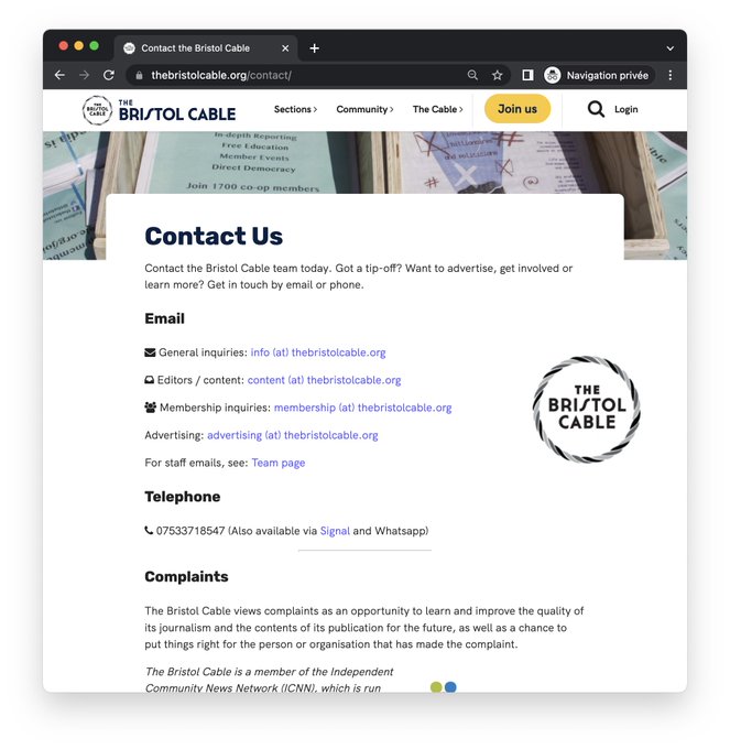 Bien organiser sa page Contact
