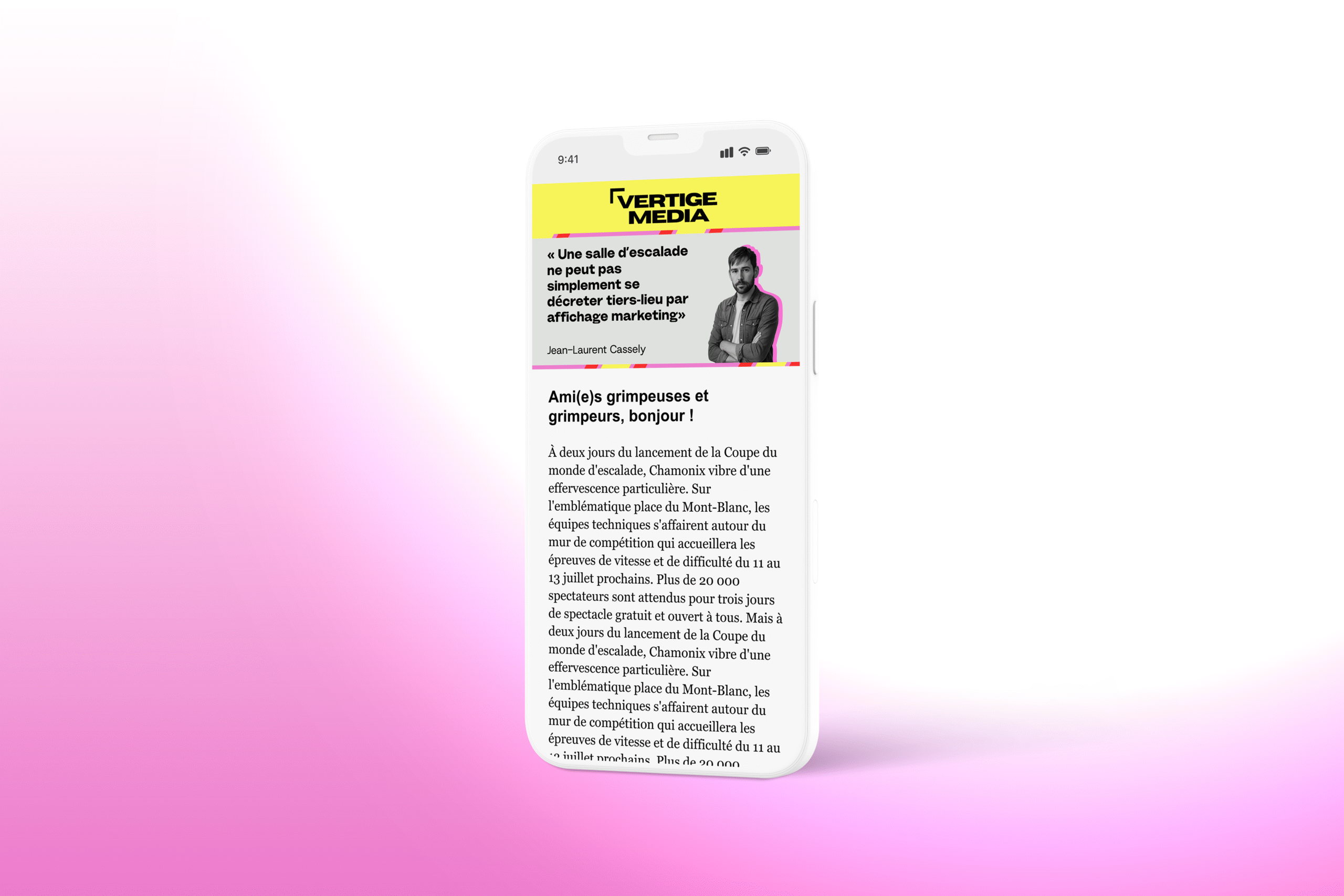 interface mobile vertige media