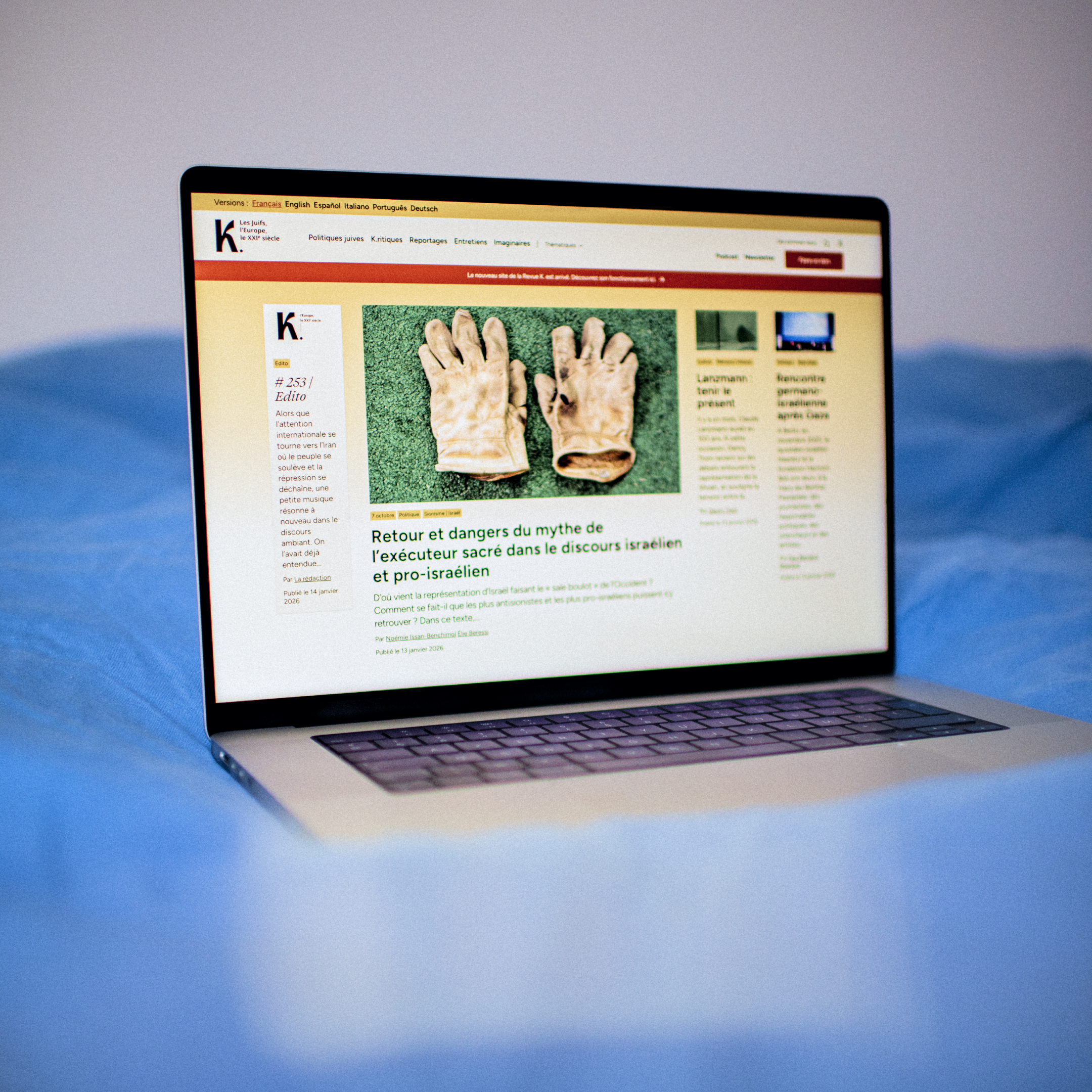 Site web Revue K par Médianes