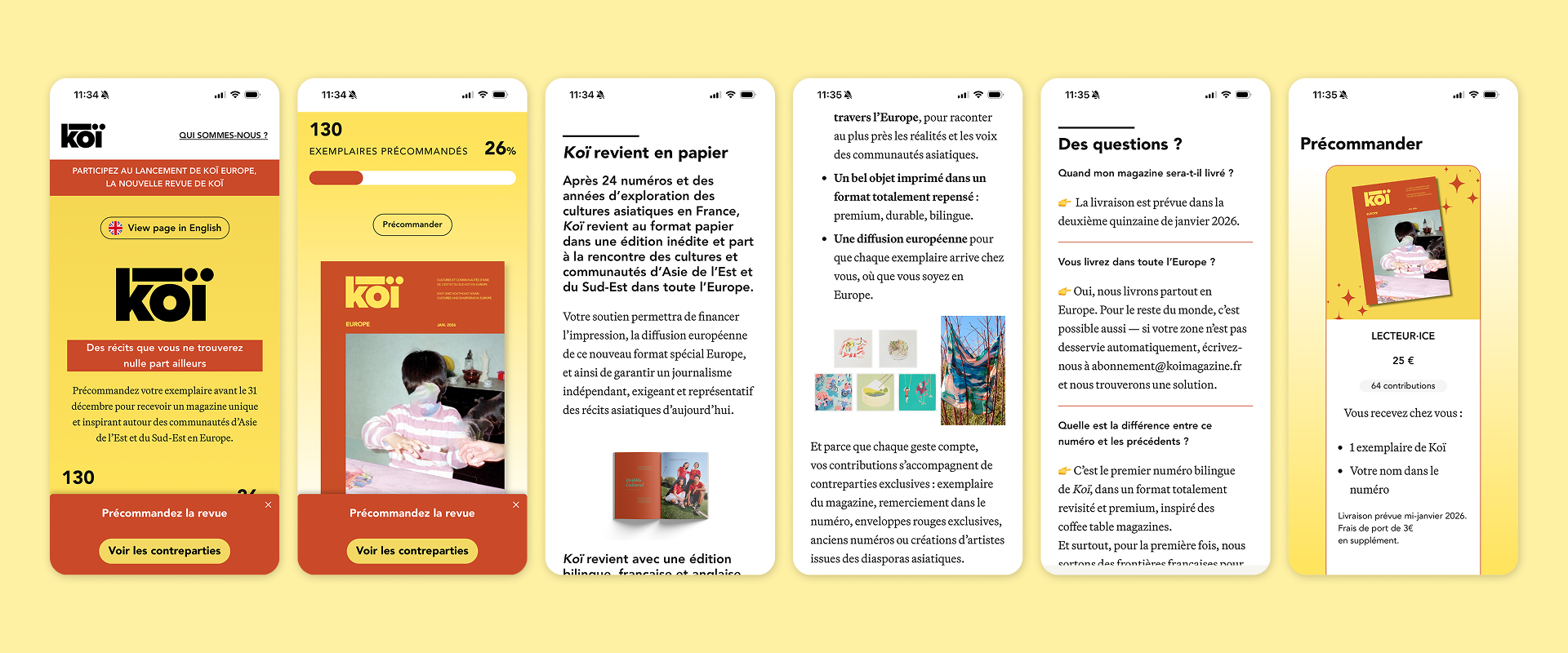 Mobile version preview, with the box at the bottom of the page linking to rewards. This element can be closed to give the full screen height back to reading.