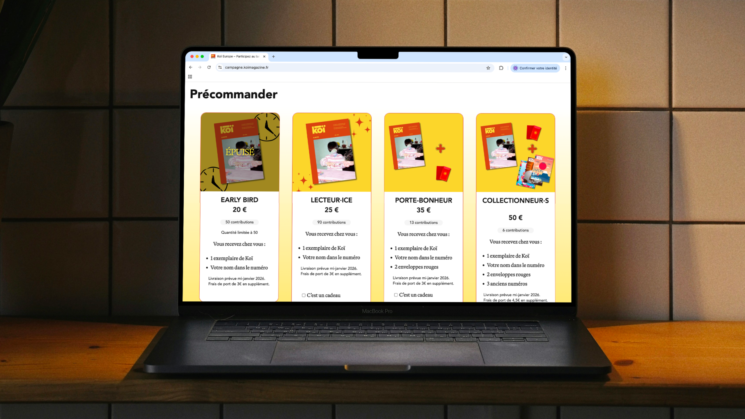 Koï Magazine Campaign Page - Rewards Overview