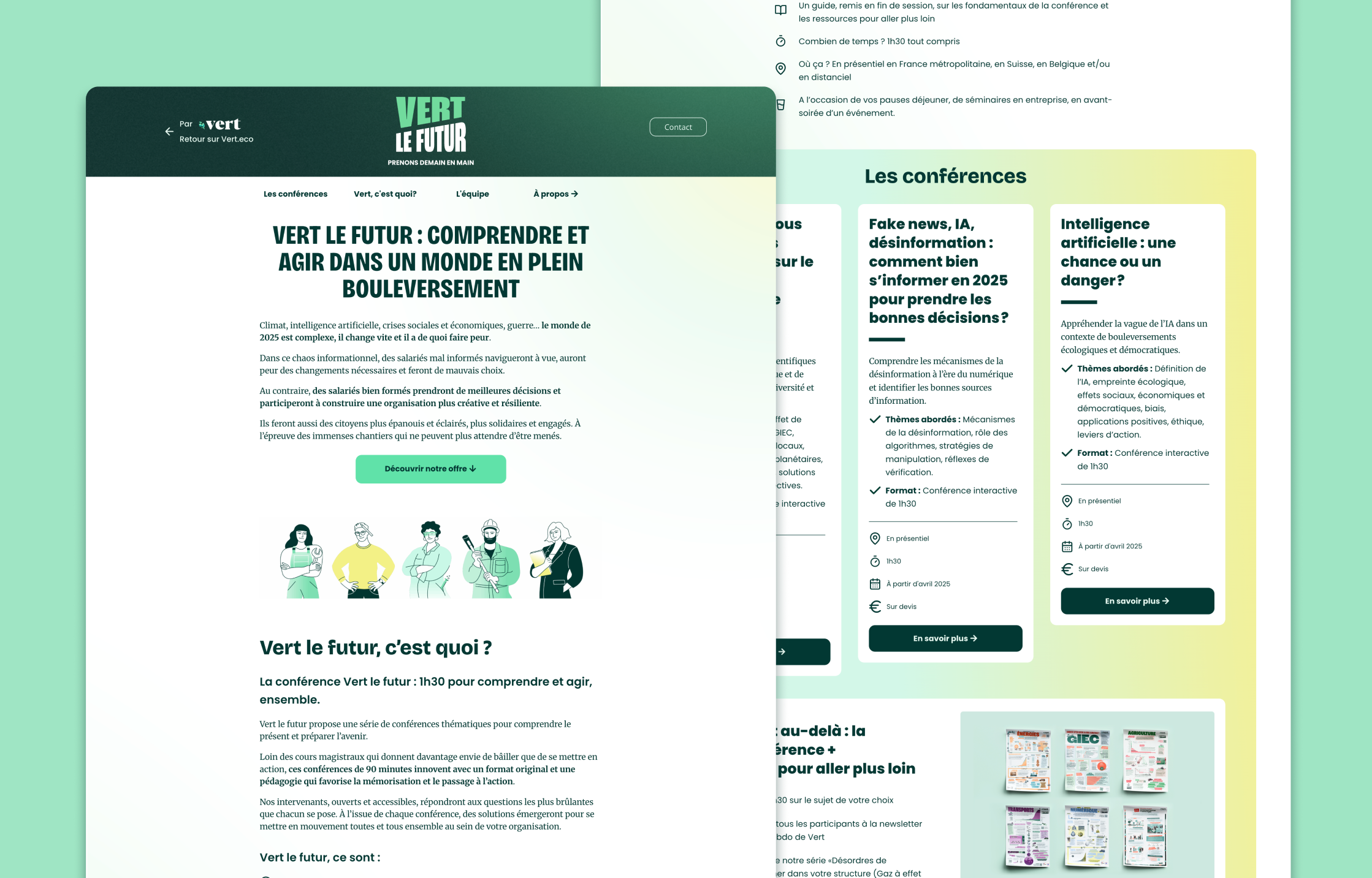 Vert le média - Médianes
