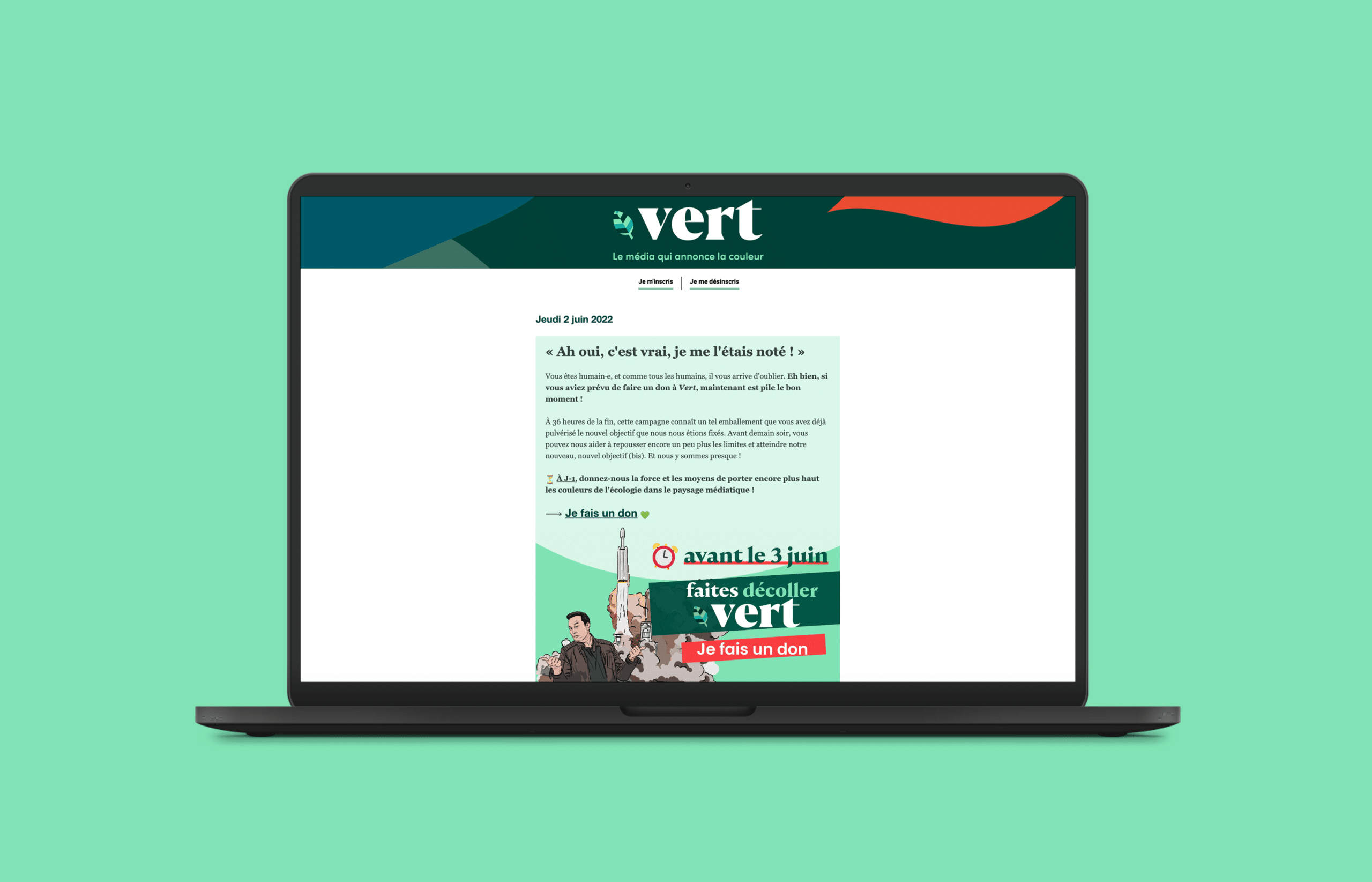 Vert le média - Médianes